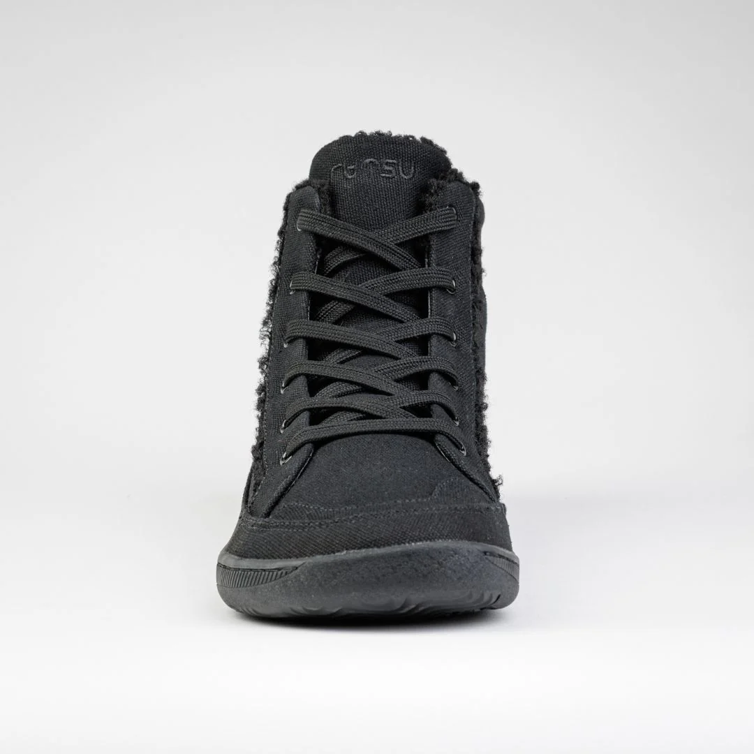 Rutsu Original Barefoot Sneakers High Black Fur - Image 4