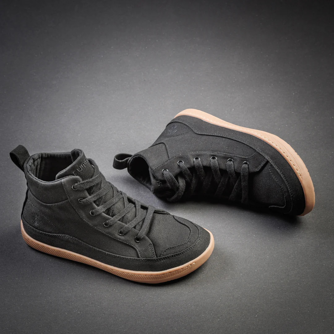 Rutsu Original Barefoot Sneakers High Black & Gum - Image 7