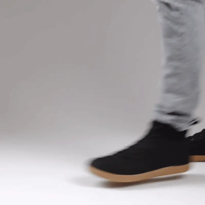 Rutsu Original Barefoot Sneakers High Black & Gum - Image 8