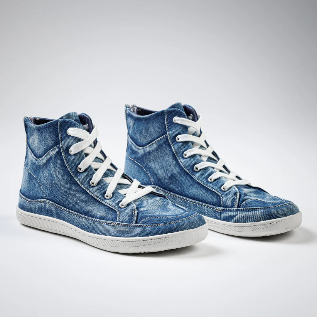 Rutsu Original Barefoot Sneakers High Denim (Back Zip) - Image 4