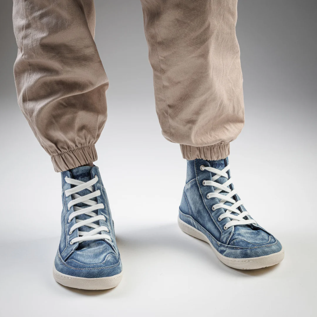 Rutsu Original Barefoot Sneakers High Denim (Back Zip) - Image 6
