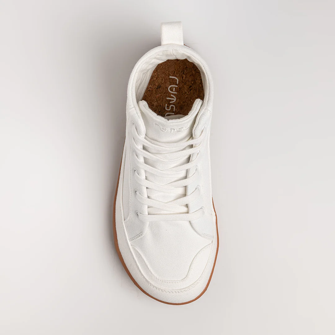 Rutsu Original Barefoot Sneakers High White & Gum - Image 2