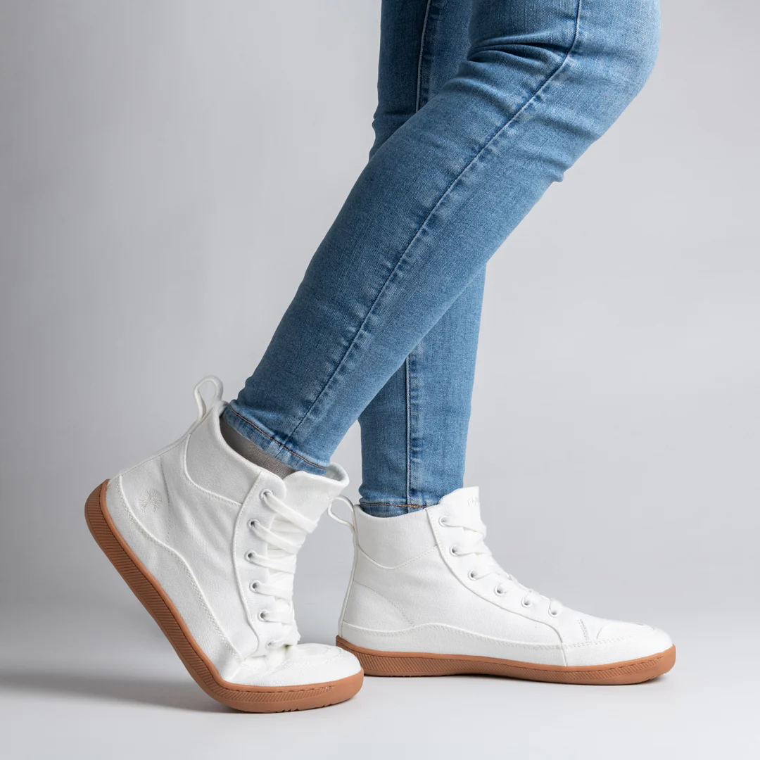 Rutsu Original Barefoot Sneakers High White & Gum - Image 4
