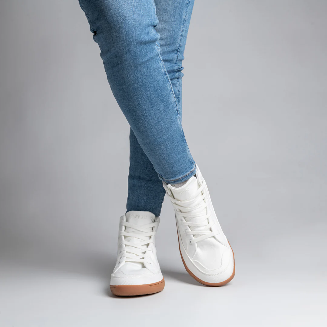 Rutsu Original Barefoot Sneakers High White & Gum - Image 5