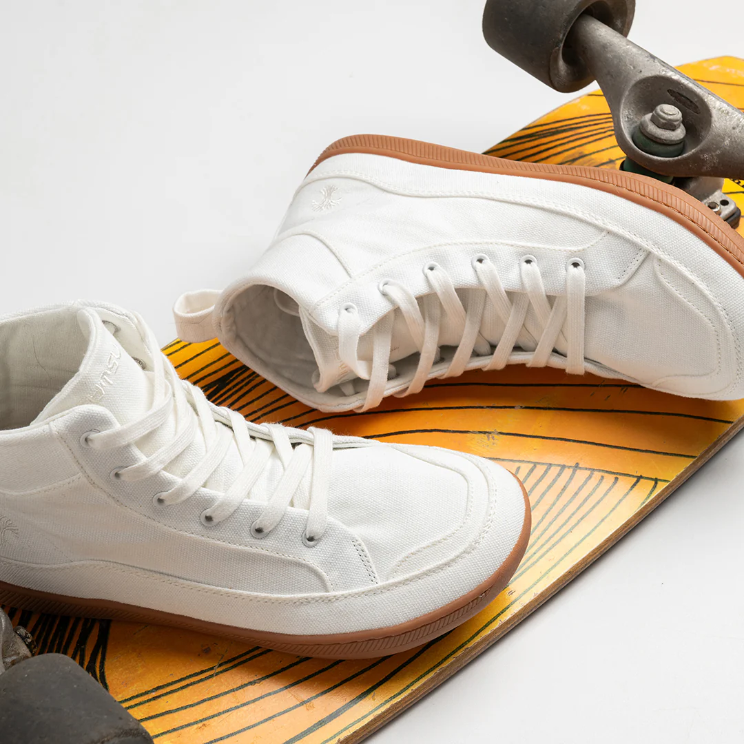 Rutsu Original Barefoot Sneakers High White & Gum - Image 6