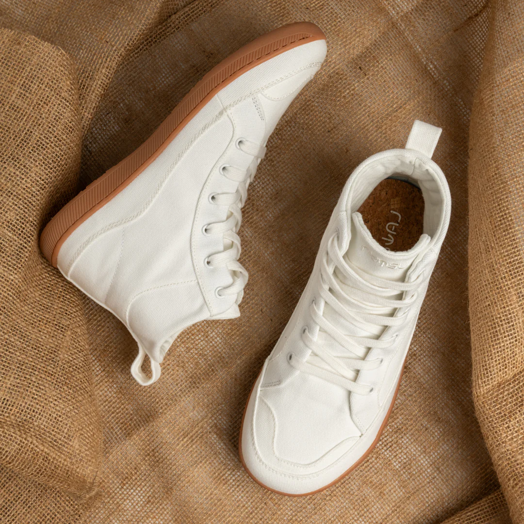 Rutsu Original Barefoot Sneakers High White & Gum - Image 7
