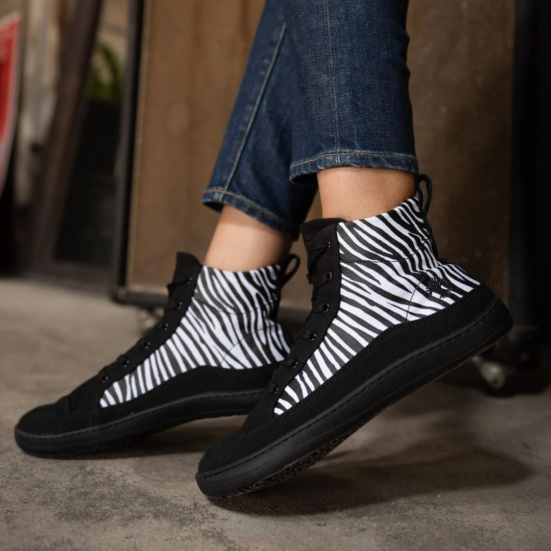 Rutsu Original Barefoot Sneakers High Zebra - Image 6