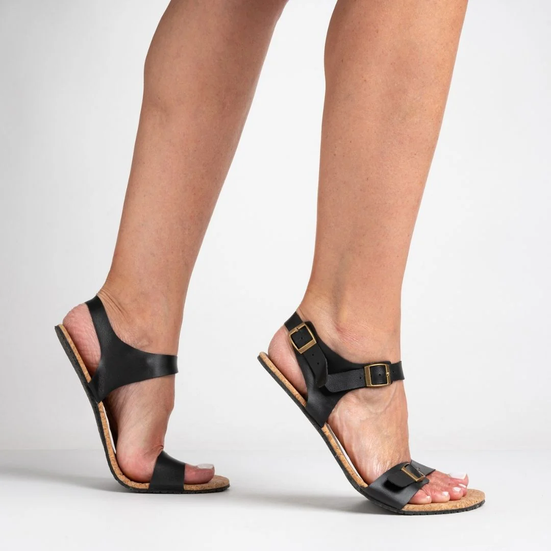 Rutsu Skin.01 Leather Barefoot Sandals Black - Image 5