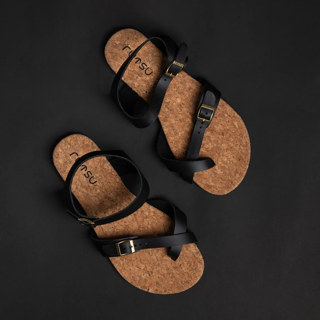 Rutsu Skin.02 Vegan Barefoot Sandals Black - Image 8