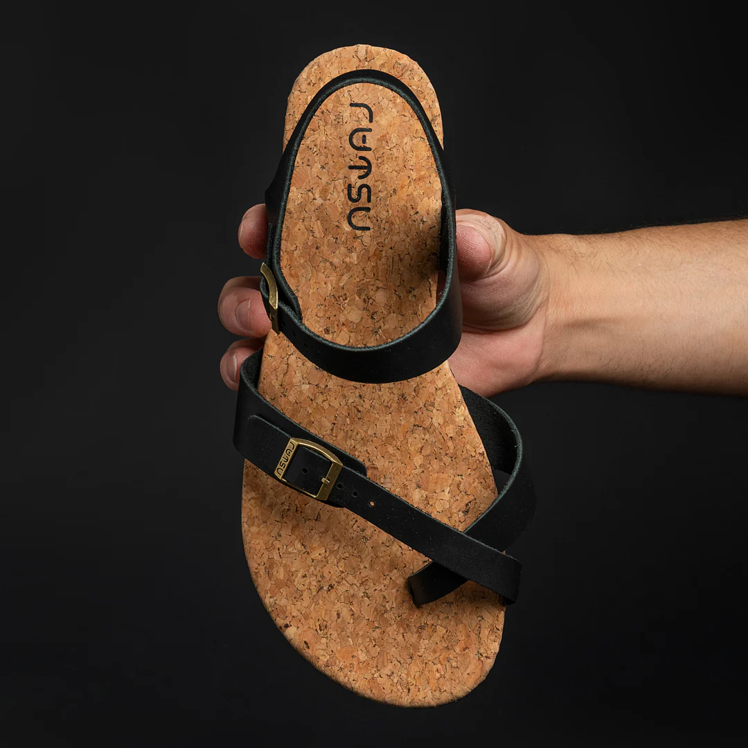 Rutsu Skin.02 Vegan Barefoot Sandals Black - Image 9
