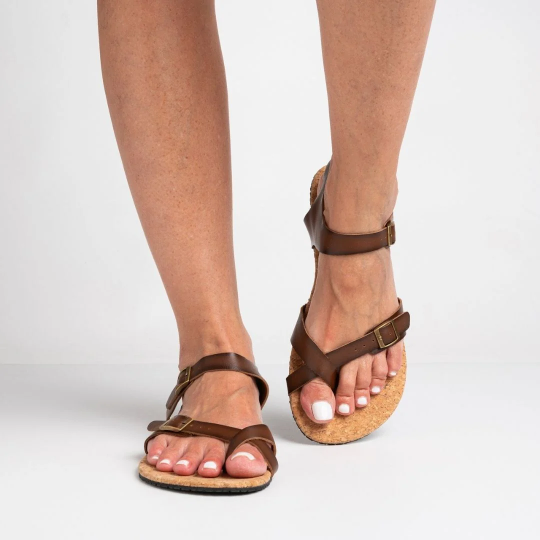 Rutsu Skin.02 Vegan Barefoot Sandals Brown - Image 4